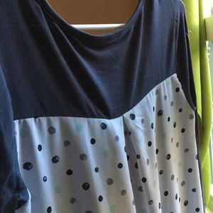 Women’s split fabric blouse size XS.